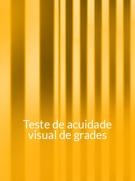 Teste de acuidade visual de grades